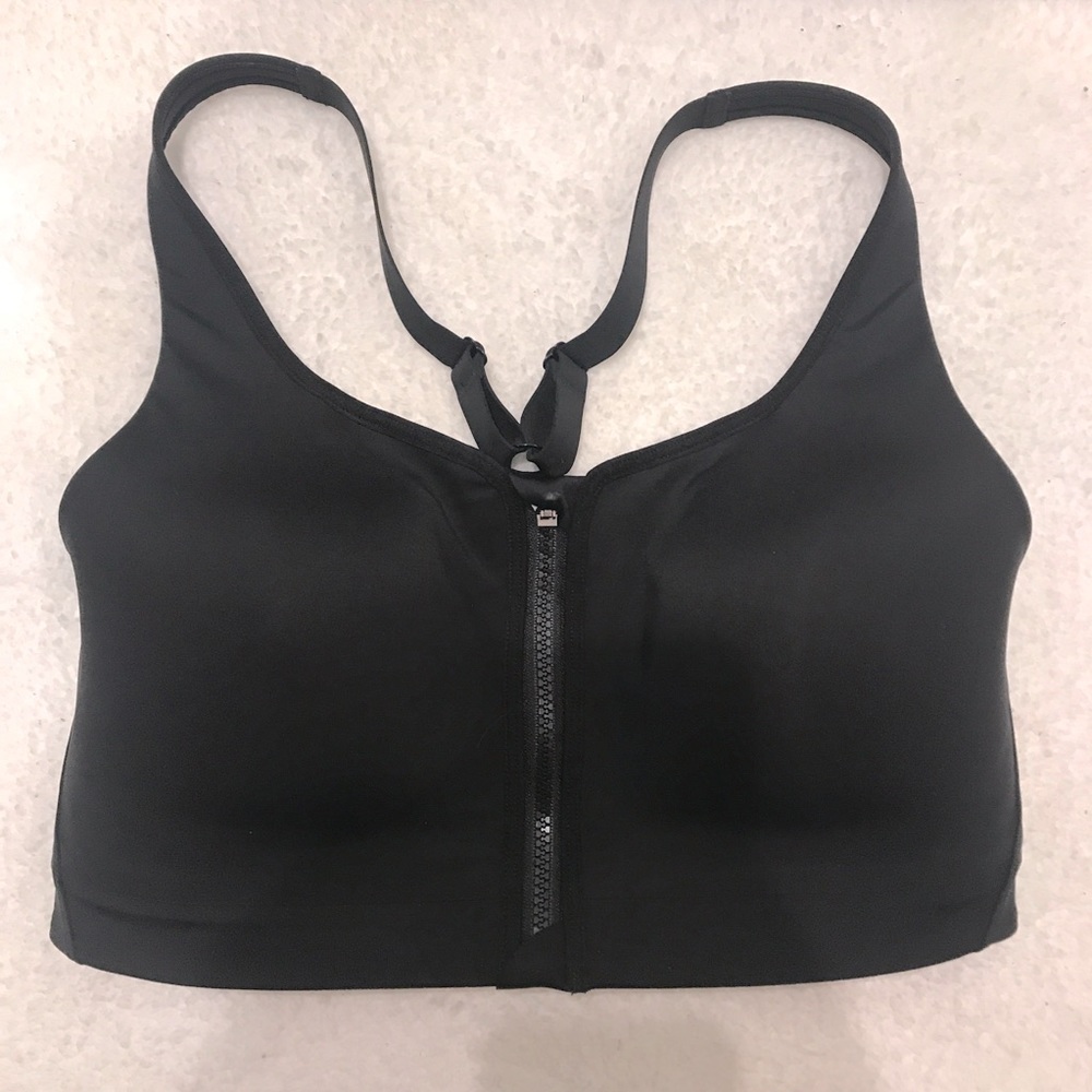 Athleta zip-front sports bra 34DD (worn ONCE!)